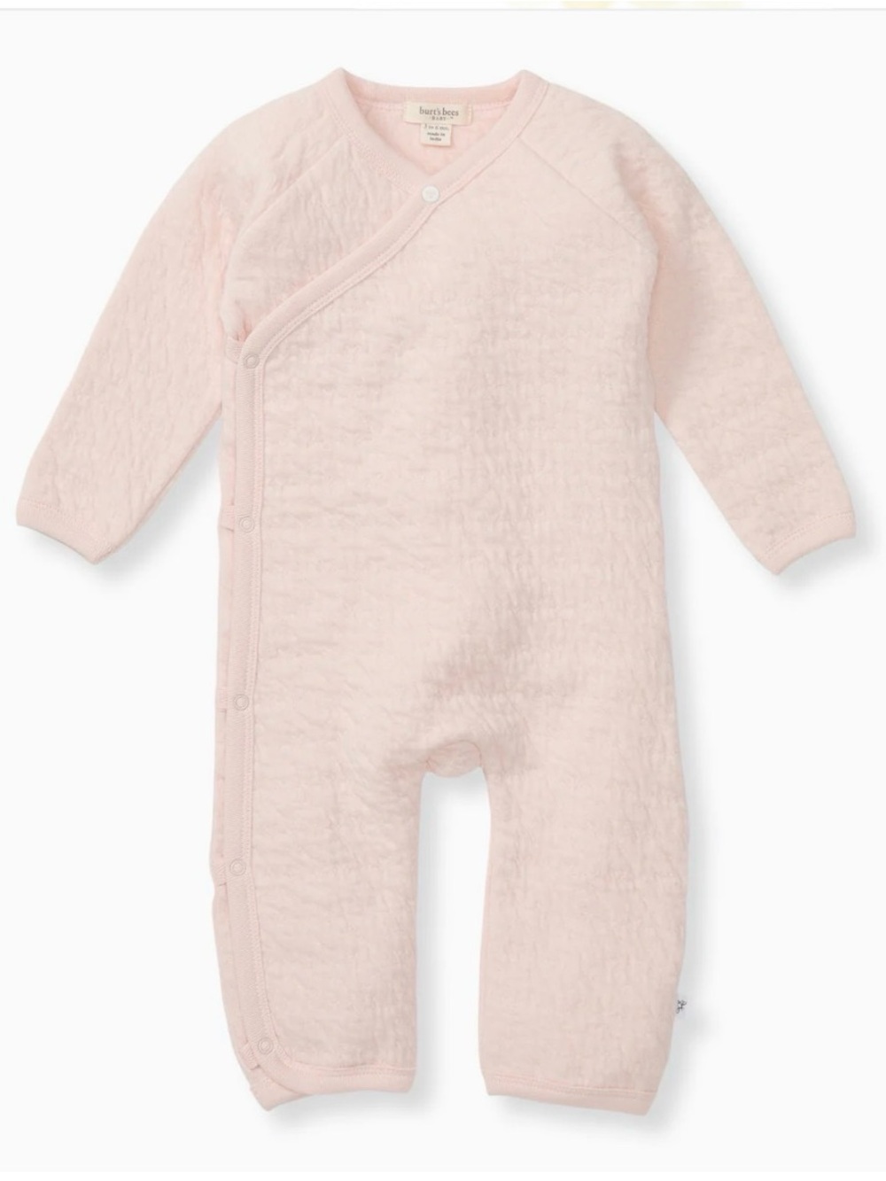 Burt's Bees Baby Organic Cotton Quilted Bee Wrap-Front Baby Jumpsuit